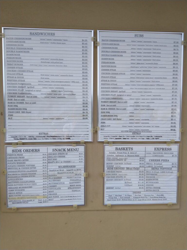 York Street Treat Inc Menu 8